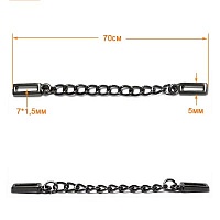 Вешалка-цепочка для верхней одежды ГДЖ 1514 70мм (5шт) цв.чёрный никель