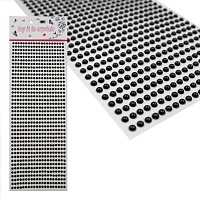 Полужемчуг клеевой Realtex №6 (блистер) (800шт) цв.черный