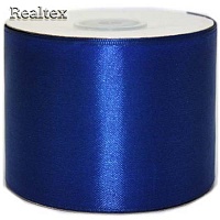 Лента атласная 75мм Realtex (32.9м) цв.3086 электрик