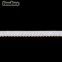 Резинка бельевая  Realtex 10мм 9112-010 (фестон) цв.белый/персиковый