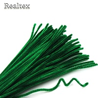 Проволока "Синель" Realtex для творчества N d-6мм 30см (100шт) цв.А-013 темно-зеленый