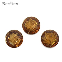 Стразы пластиковые пришивные AB-1 средние цв.бежевый 