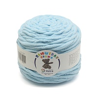 Пряжа Астра "Плюшевая" (100%полиэстер) (2*100гр*80м) цв.516 светло-голубой