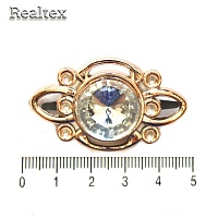 Украшение на прокол IA 26-3 45*28мм (пластик) цв.золото 