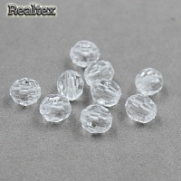 Бусины акриловые 3242 12мм (100гр) цв.17 прозрачный 