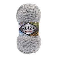Пряжа Alize "Burcum Klasik" (100гр) цв.021 серый
