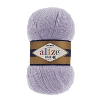 Пряжа "Angora Real 40" (100гр) цв.257 сиреневый