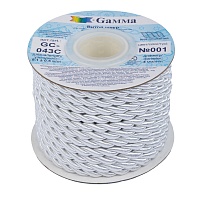 Шнур витой GC-043C 4мм "Гамма" цв.001 белый