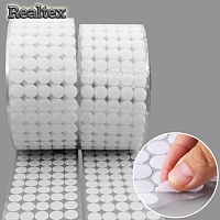 Липучка клеевая Realtex "Точки" 20мм (5500шт) цв.белый