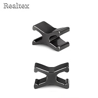 Ограничитель Realtex нижний для молний металл. Т.5 (100шт) цв.черный никель 
