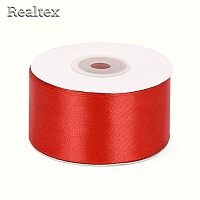 Лента атласная 38мм Realtex (22,5м) цв.3095 красный
