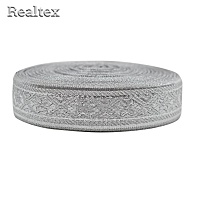 Тесьма церковная  Realtex 25мм R-15 цв.серебро