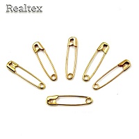Булавки английские "Realtex" SUN №00 24мм цв.золото 