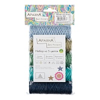 Пряжа Arachna "Jute" (5шт*30гр*27м)(100%джут) цв.ассорти 06