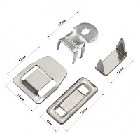 Крючок брючный Realtex 4шипа металл. №8043 (144шт) цв.никель