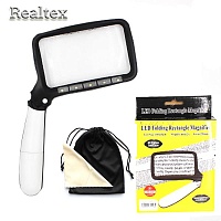 Лупа Realtex для рукоделия 10863 с подсветкой 108*63мм