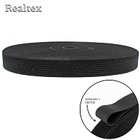 Липучка гибридная 2 в 1 30мм Realtex (25м) цв.черный