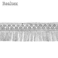 Бахрома металлизированная 50мм 1283 цв.серебро 
