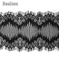  Кружево Реалтекс "реснички" 180мм LG 3020 цв.черный