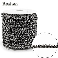 Цепочка декоративная RS 5мм (20м) цв.черный никель 