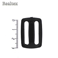 Пряжка двухщелевая 25мм ДЩ цв.черный