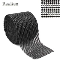  Тесьма-стразы (имитация) пластик  Реалтекс-32 цв.черный