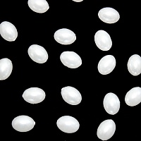 Полу-бусы Реалтекс фигурные  6*8мм цв.белый 