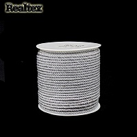 Шнур люрекс Realtex 3мм цв.серебро 