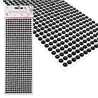 Полужемчуг клеевой Realtex №5 6мм (блистер) (504шт) цв.черный