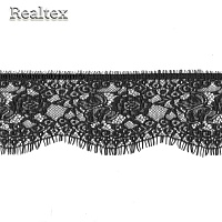 Кружево Realtex "реснички"  70мм 78728 (2шт*3м) цв.черный