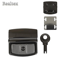 Замок портфельный A 899 (C 072-1 Z) (2шт) цв.чёрный никель полированый