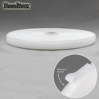 Липучка гибридная 2 в 1 20мм Realtex (25м) цв.белый
