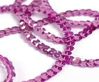 Пайетки на нитях плоские TBY-FLKU06-SB 6мм цв.09 розовый