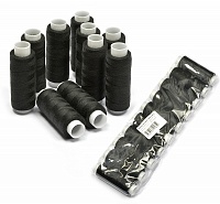 Набор ниток п/э 40/2 (10шт*183м) цв.чёрный