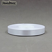 Лента атласная 12мм (27,4мм) Реалтекс цв.белый