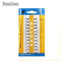 Крючки плательные в блистере Реалтекс №2 (24шт х 6) цв.никель 