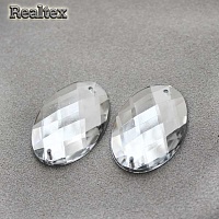 Стразы акриловые пришивные RS "Овал" 13*18мм цв.cristal