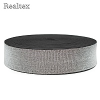 Резинка Realtex декоративная 50мм R-20 с люрексом (22,8м) цв.серебро
