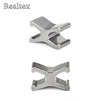 Ограничитель Realtex нижний для молний металл. Т.8 (100шт) цв.никель 