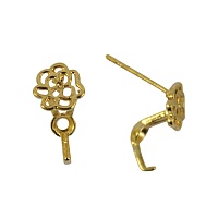 Основа для серег "Астра" 54-P7745 14*15мм цв.золото 