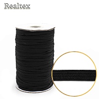 Резинка-вздержка Realtex Тайвань  4мм (91м) цв.черный