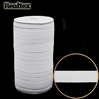 Резинка-вздержка Realtex Тайвань  8мм (91м) цв.белый