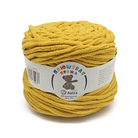 Пряжа Астра "Плюшевая" (100%полиэстер) (2*100гр*80м) цв.220 горчица 