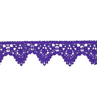 Кружево гипюр  26мм TBY 0798 (27м) цв.F170 фиолетовый
