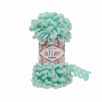 Пряжа Alize "Puffy" (100гр) цв.019 светло-бирюзовый