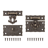 Замок для шкатулок декоративный "Промысел" WF-002 5*4,2см (1шт) цв.бронза