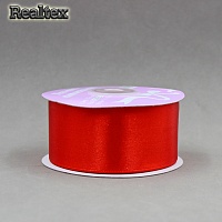 Лента атласная 38мм Realtex (27,4м) цв.057RS красный