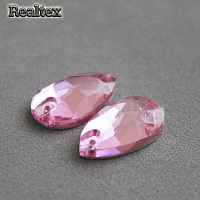 Стразы пришивные стекло капля 10,5*18мм Реалтекс цв.08 Rose