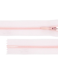 Молния потайная G010S на сетчатой тесьме 50см цв.132 светло-розовый 