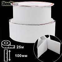 Липучка клеевая Realtex 100мм (25м) цв.белый